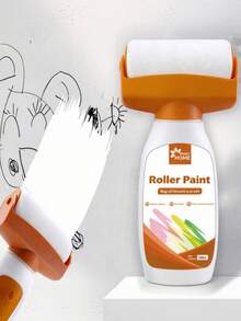 500ml White Wall Repair Paint, Odorless Water-Based Latex Paint, Roller Paint For Wall Covering And Graffiti, Stain Remover, Self-Applying Wall Patching Paste, Wall Repair Coating (New And Old Models Sent Randomly) - Multicolor - View 2