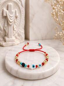 1PC Fashion Casual Evil Eye Bracelet, Adjustable Red String Lucky Protection Bracelet, Lucky Bracelet, Daily Wear - Multicolor - View 5