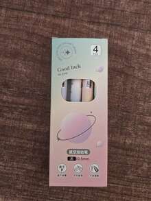 卡通 Ins 風格可點擊中性筆,ST 快乾高吸引力考試筆,愛心黑色,學生返校文具用品 - 中性筆 - 查看 11