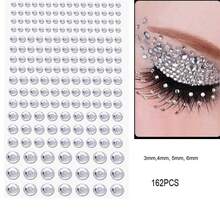 325pcs 3D Y2K Self-Adhesive DIY Pearl Rhinestone Face Decoration Stickers, 325pcs White Glitter Pearl Acrylic Rhinestone Stickers, 1 Sheet 3D Stickers, Suitable For Makeup, Hairstyle, Face, Nail Art, Decoration - Multicolor - View 16