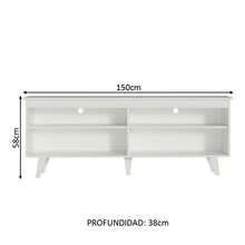 Mueble Mesa Para Tv Rack Madesa 4 Espacios - Blanco - Ver 3