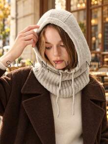 1件女款純色時尚休閒百搭羊毛拉法帽，適合秋冬日常穿著 - 水上芭蕾 - 查看 2