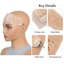 Adjustable Invisible Wig Grip Headband, Velvet Non-Slip Lace Wig Fixing Band, Transparent Wig Securing Band, Wig Tool For Lace Frontal Wigs - View 3