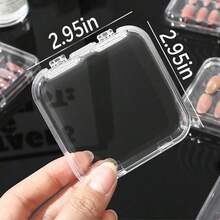 Nail Art Wearable Nail Storage Box With Lid, Dust-Proof, Stackable, Transparent Storage Box For Nail Tips, Large Capacity, Elegant Display Box, Desktop Storage Box - Clear - View 7