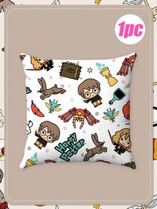 Warner Bros Harry Potter Wizard Themed Throw Pillow Covers, Hogwarts Magic Element Decorative Cushion Cases For Party & Home Decor, Crafted From Premium Soft Polyester Fabric, Features Multiple Classic Wizard Pattern Options Including Sorting Hat, Golden Snitch - Multiple Styles - View 13