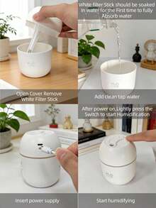 Juego de 1 pieza/2 piezas (Difusor de aromaterapia + 10ml de aceite esencial), humidificador silencioso alimentado por USB, aumenta la humedad del aire/alivia el aire seco, adecuado para el hogar, hotel, desodorización del baño, fragancia, refrescante de aire, aroma duradero, regalo de cumpleaños y graduación - Mist - Ver 4