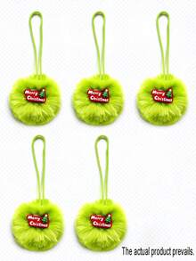 Faux Rabbit Fur Christmas Plush Ball Hanging Decor, DIY Holiday Decoration, Suitable For Christmas Tree, Halloween Party, Home Decor, Cute Plush Ball Pendant, Perfect Holiday Gift - Multiple Styles - View 15