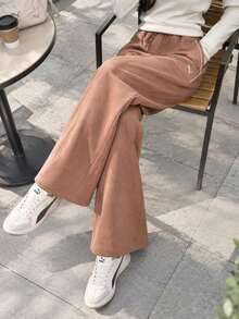 Puma Women's Long Pants RACE-AHEAD-SWEATPANT-W Soft Comfortable Casual Everyday Pants 636176-90 - Brown - View 5