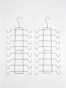 2/1pc Stainless Steel Folding Clothes Hanger, Underwear Drying & Storage Rack, Metal 8/4-Tier Bra Hooks, Multi-Layer Thickened Seamless Camisole Storage Rack, Wardrobe Organizer, Summer Home Clothes Hanger, Wardrobe Storage & Organization, Camisole Hanger, Space-Saving Bra Hanger, Non-Slip Hanging Sports Bra Rack, Wardrobe Storage & Organization Rack, Suitable For Camisoles, Bras, Tie-Up Swimsuits, Slip Dresses. Space-Saving Design, Non-Slip Clips, Secure Storage. - Multicolor - View 19