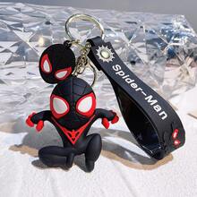 1pc Avengers Keychain Creative Doll Soft Rubber Pendant Keychain Red Dropping Rubber Doll Keychain PVC Silicone Hanging Decoration Car Pendant - Multicolor - View 9