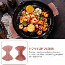 Silicone Bow Handle Holder - Pink, Heat-Resistant Non-Slip Handle Suitable For Cast Iron Skillet And Most Cookware - View 12