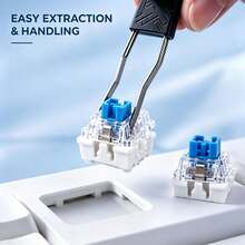 No Pin Clicky Switch 50 100Pcs With Metal 2-In-1 Puller For Keyboard DIY Keychain Handmade Craft Stress Relief Fidget Decor Set And Desk Ornament - View 7