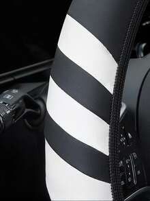 Universal Car Steering Wheel Cover, No‑Inner‑Ring Elastic Stretch PU Splicing Steering Wheel Protector, 15 Inch Anti‑Slip Breathable Steering Wheel Wrap, Four‑Season General Auto Interior Decoration Accessories For Most Cars - Multicolor - View 7