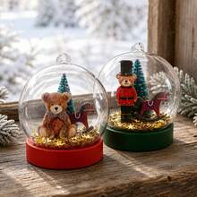 1pc Christmas Magic Crystal Ball Ornament, Desktop Decor Collectible, Suitable For Christmas Gift, Birthday Gift, Gift For Friends - Multicolor - View 4