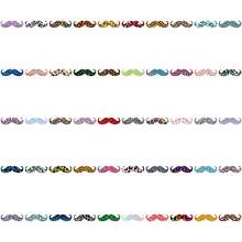 50Pcs Colorful Leopard Print Mustache Stickers, Cool Funny PVC Stickers For Laptop Water Bottle Luggage DIY Decoration - Multicolor - View 9
