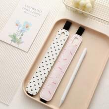 Printed Leather Pencil Case Suitable For Pencil Capacitive Stylus Pen Sleeve Anti-Loss Elastic Band Buckle Book Pen Holder - Multicolor - View 3