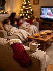 Personalized Knitted Christmas Socks, 2026 Family Customized Name Socks, Holiday Decoration - Multicolor - View 5