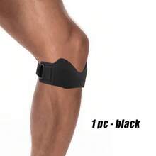 1pc Adjustable Patella Support Strap, Breathable Sports Knee Sleeve, Suitable For Men And Women Cycling, Running, Basketball, Fitness And Daily Activities - Black - View 9