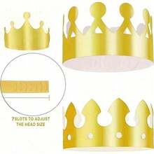 1/2/5/10/20pcs Gold Paper Crowns For Parties, Gold King Crowns Gold Hats For Birthday Celebrations Photo Props, Exquisite Headband Birthday Hats, Suitable For Birthday Parties, Holiday Parties And Many Other Occasions,One Size = 1pc - Multicolor - View 3