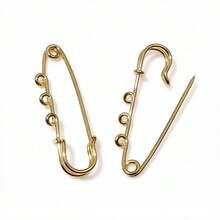 2pcs Stanless Steel Safety Pins Brooch Blank Base 50/70mm With 1/2/3/4/5 Rings Safety Pins Craft Jewelry Making Findings - Brooch Base - View 6