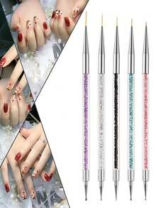 Nail Art Painting Brush Kit, 14 Pieces Multi Function Nail Drawing Tools, Nail Detail Line Brushes For Nail Art Creation - Multicolor - View 8