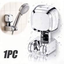 Drill-Free Suction Cup Shower Head Holder, Rotatable Adjustable Handheld Shower Head Mount, Reusable Strong Suction Cup Bathroom Shower Head Rack - Square - View 8