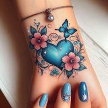 1pc Waterproof Anti-Rub PVC Realistic Butterfly Tattoo Sticker, Suitable For Daily Wear - Multicolor - View 6