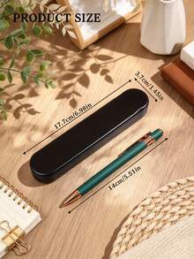 [Customized]2pcs Ballpoint Pen Set (Includes Customized Pen And Customized Pen Box), Suitable As Classmate Gift, Back To School Gift, Teacher Gift, Signature Office Pen, Business Gift, Office Pencil Gift, Father's Gift, Surprise Gift - Sets - View 5
