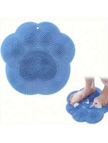 3pcs Set (1 Bath Mat + 2 Hooks) Bathroom Massage Mat, Bathroom Foot Scrub Mat, Multi-Functional Foot Washing Mat, Back Brush Non-Slip Bath Foot Mat, Bathroom Floor Mat, Bathroom Carpet, Bathroom Foot Mat, Bath Mat, Bathtub Non-Slip Mat - Multicolor - View 2