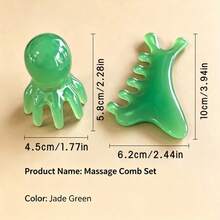 2pcs (1 Octopus Head Comb + 1 Dolphin Massage Comb) Multi-Function Full Body Massage Tool, Suitable For Scalp Massage, Facial Contouring, Neck And Shoulder Muscle Relaxation, Portable Home SPA Self-Care Relaxation Tool - A - View 10