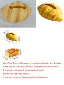 Realistic Bread-Shaped Tissue Box Holder, Creative Croissant Or Toast Bread Design, Decorative Desktop Tissue Dispenser, Suitable For Living Room, Bedroom, Kitchen, Office, Cafe And Bakery, Cute Food-Themed Desktop Home Decor, Housewarming Gift - Multicolor - View 11