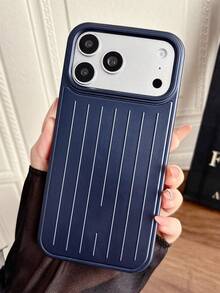升級版防滑紋理邊框 Dimela 粉色行李箱風格手機殼，相容 Apple 17 Pro Max，霧面防摔保護，16 Pro 鏡頭全覆蓋設計，15 Pro Max 高階保護殼 - 寶藍色 - 查看 4