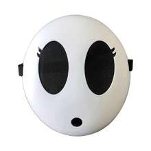 1 buah Topeng Pria Pemalu Bulat Putih Sederhana & Lucu, Cocok untuk Halloween, Natal, Pesta Karnaval, Festival, Hadiah, Unisex, Cocok untuk Pesta, Festival, Kostum Pertunjukan - MultiWarna - View 10