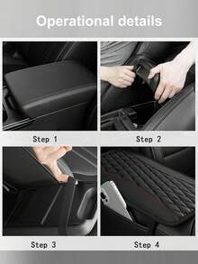 [Upgraded Version] Car Center Console Cover - Universal Car Interior Accessory With 2 Storage Pockets - Premium Nappa Leather Armrest Cover, Scratch-Resistant, Wear-Resistant, Waterproof, Suitable For SUV, Sedan, Truck, Etc. (Black, Beige, Gray, Red) - one-size - View 11