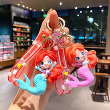 Hasbro Adorable Mermaid Figure Keychain, Colorful Mermaid Key Ring With Printed Strap, Backpack Handbag Decor Charm Gift - One Size - View 2
