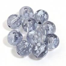 10pcs/Pack Acrylic Transparent Graffiti Splatter Dot Loose Beads, Snowflake Straight Hole Beads For DIY Beaded Pens, Phone Chains, Keychains, Jewelry Making - Snowflake Beads - View 17