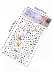 1pc Girl Style Creative 3D Acrylic Laser Decorative Sticker, Colorful Butterfly Star Crescent Moon Multi-Color Rhinestone Multi-Style Rhinestone Sticker, 3D Self-Adhesive Rhinestone Sticker With Tweezers, Suitable For Phone, Camera, Earphone, Gift Box, Greeting Card, Photo Album, Gift Decoration And More - one-size - View 10