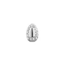 Hip Hop Single Tooth Rhinestone Studded Door-Shaped Grillz Halloween Gold Tooth - Multicolor - View 9