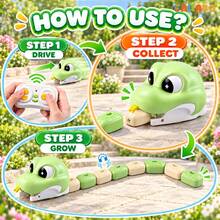 unilabo Remote Control Big Eye Snake Toy, Remote Control Animal Snake Shaped Toy Car With Sound And Light Effects, Classic Snake Eating Game, Interactive Racing Toy, Suitable For Party Favors, Back To School, Travel, Classroom Rewards, Birthday Gifts, Halloween - Multicolor - View 3