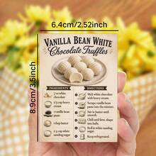 21pcs Vintage Chocolate Truffles Recipe Cards - Classic Chocolate Truffles Dessert Recipe Guide Cards With Full Ingredients & Directions, Gift For Chocolate Truffles Lovers - A - View 2