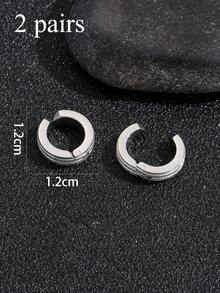 Fashionable and Popular Men Minimalist Ear Cuffs for Jewelry Gift and for a Stylish Look - Silver - View 5