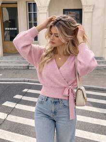 Elegant Chic Sexy Slim Thin Boho BohemianSweaters - Pink - View 1