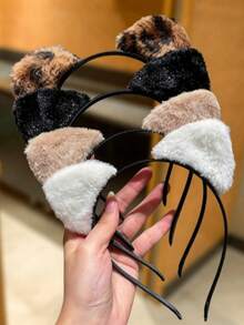 Cat Ear Headband Cute Hair Band For Going Out, Autumn/Winter Face Washing And Makeup Headband Hair Accessory - Multicolor - View 1