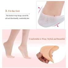 2 Pairs High Heel Toe Protectors, Toe Pads, Gel Toe Sleeves, Reusable Women's Toe Covers, Breathable Forefoot Metatarsal Gel Ballet Sock Pads, Foot Pain Relief Blister Prevention, Essential For Dance And Sports - Multicolor - View 7