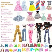 20pcs 11.81"/11.82" Doll Clothes Set, Random Design, Includes 3 Dresses, 2 Tops, 2 Pants, 10 Shoes, 3 Bags, Great Gift For Christmas, Birthday, Doll Not Included - Multicolor - View 12