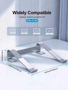 1 Aluminum Laptop Stand Ergonomic Detachable Laptop Riser Silver And Black Optional - View 3