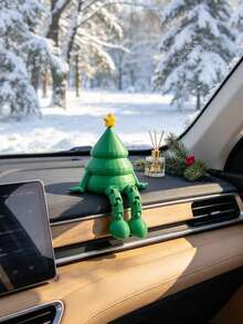 Cute Movable Joint Christmas Tree Figure, Funny Sitting Christmas Tree Decor, Car Interior Ornament & Desktop Decoration, Christmas Novelty Gift - Christmas Tree - View 2