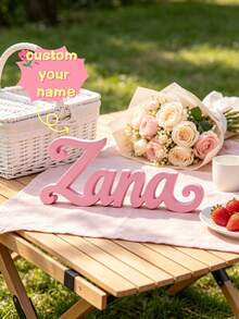 1pc Custom Name Sign, Personalized Freestanding Script Decor, Custom Text Tabletop Sign, Multiple Colors & Finishes, Desk Decor, Shelf Display, Bedroom Decor, Nursery, Office, Wedding, Birthday & Housewarming Gift - Multicolor - View 2