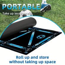 Soccer Agility Training Mat 6-Point 9-Line Ball Control Practice Pad, Non-Slip, Quiet, Improves Speed, Strength And Coordination For All Ages And Skill Levels, Sound-Absorbing Soccer Footwork Training Mat, Soccer Style Decorative Mat - Multicolor - View 5