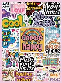 50 Buah Stiker Kutipan Motivasi, Stiker Afirmasi Positif Berwarna-warni, Stiker Kata-kata Inspiratif untuk Jurnal & Buku Tempel - MultiWarna - View 7